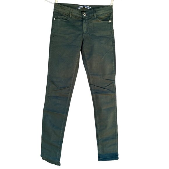 Massimo Dutti Denim - Mazzini Dutti Skinny Fit Denim Forest Green Jeans Made in USA Size 2